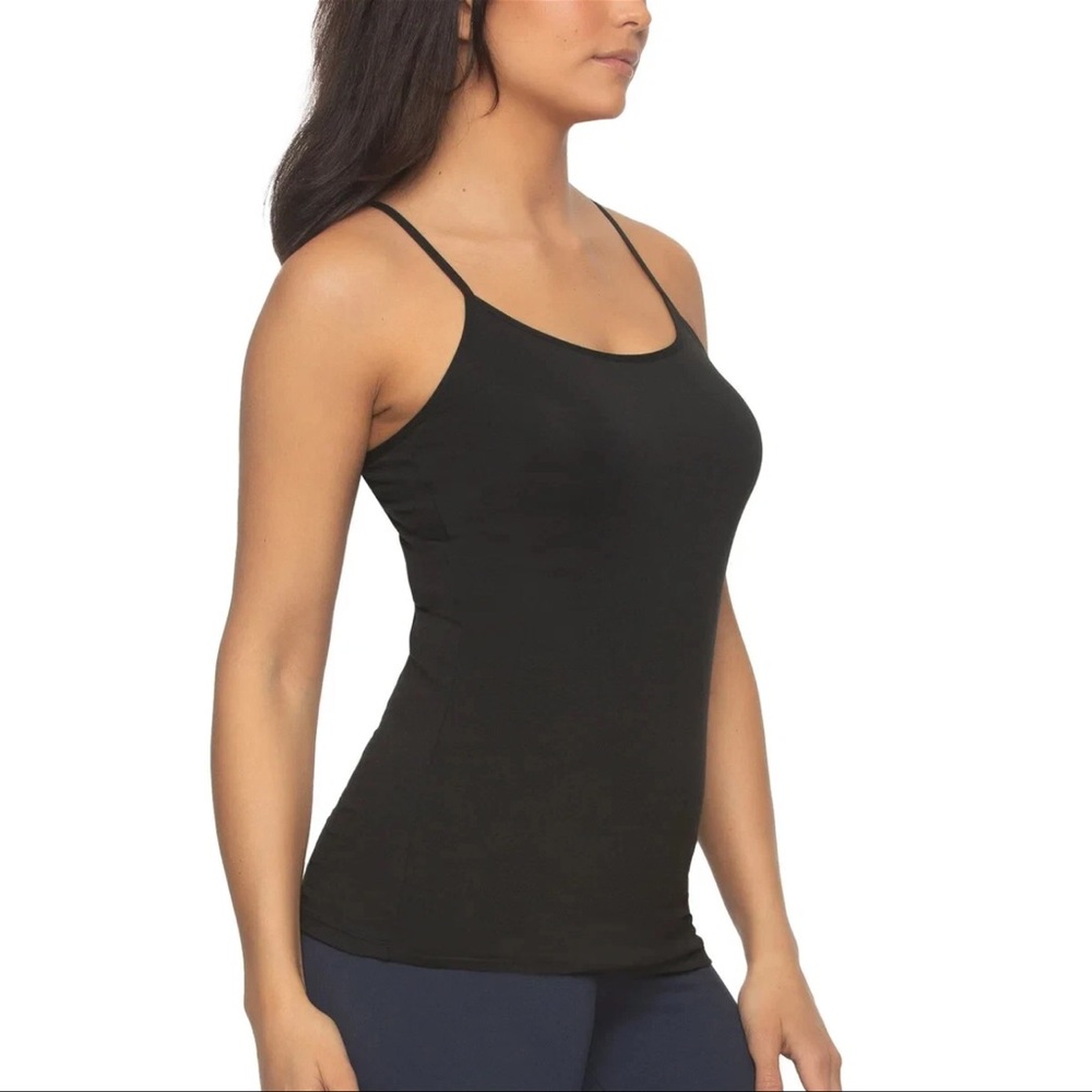 LARGE Felina Cotton Stretch Camisole Set - Black and Tan WHITE - Picture 3 of 5